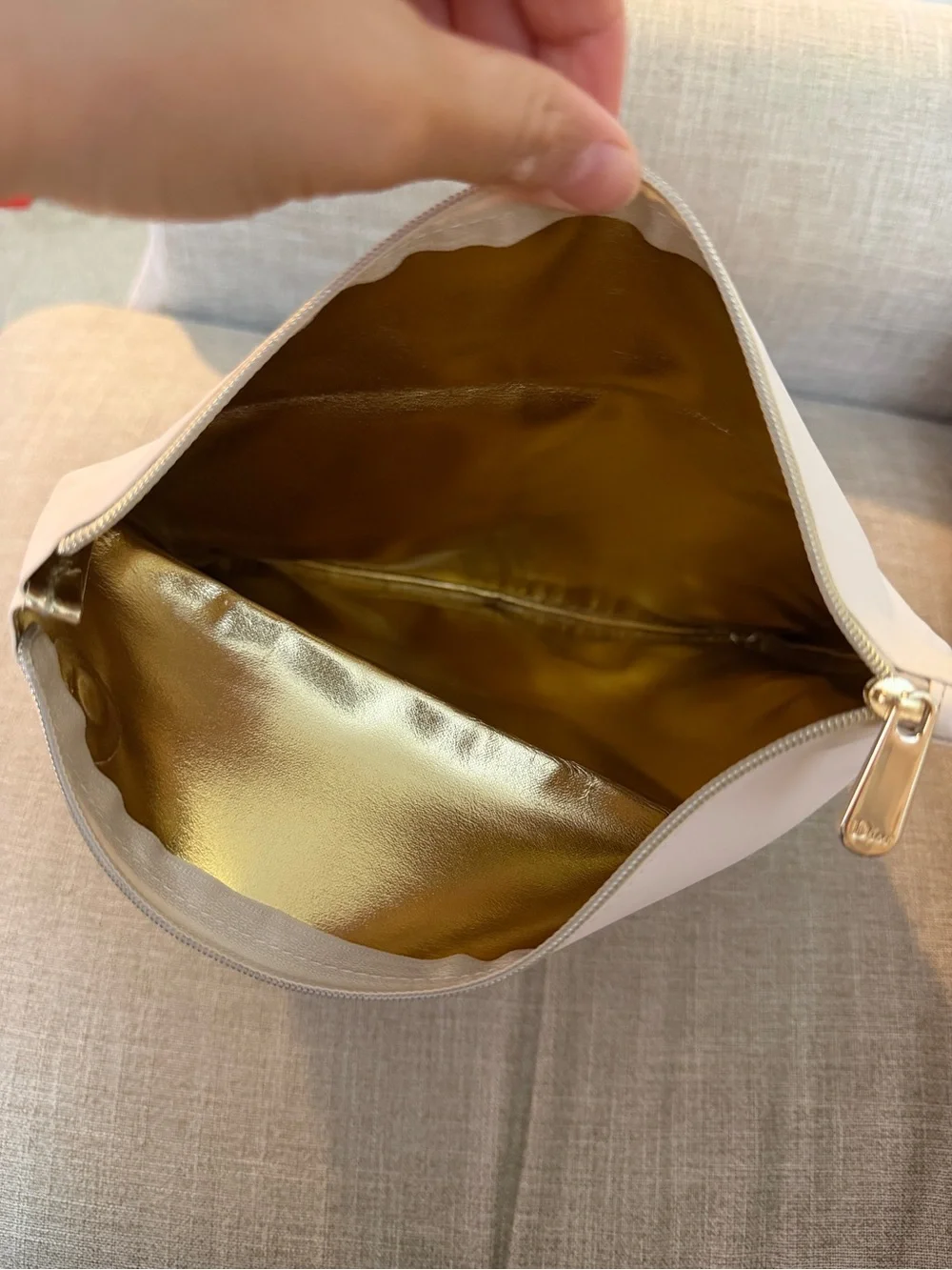 Christian Dior Clutch Bag Pouch for Women Pink Beige VIP Gift 24 × 16 cm No Box